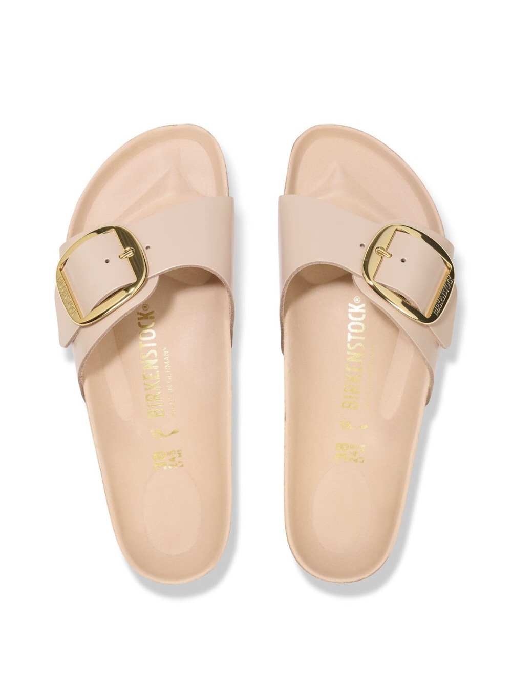 Birkenstock Madrid Big Buckle High-Shine New Beige